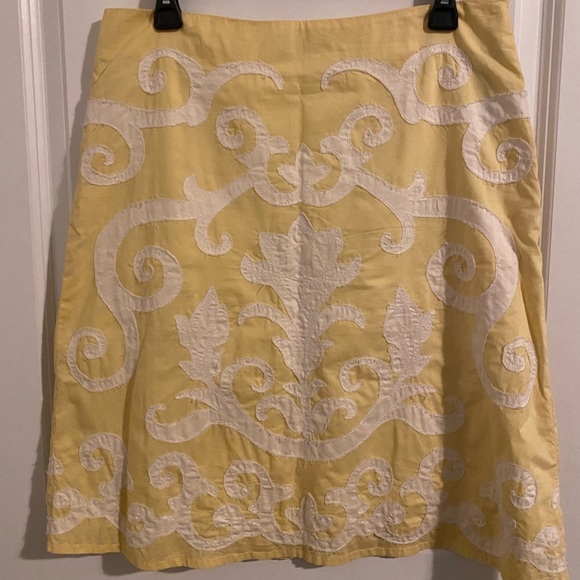 Boden yellow appliquéd skirt 12R, good used condition - Picture 1 of 6
